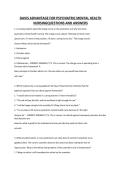 DAVIS ADVANTAGE FOR PSYCHIATRIC MENTAL HEALTH NURSINGQUESTIONS AND ANSWERS