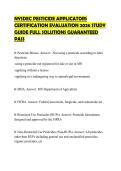 NYSDEC PESTICIDE APPLICATORS CERTIFICATION EVALUATION 2026 STUDY GUIDE FULL SOLUTIONS GUARANTEED PASS