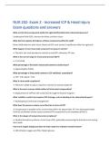 NUR 202- Exam 2 - Increased ICP & Head Injury  Exam questions and answers 