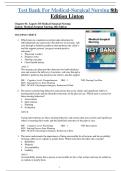 Test Bank For Medical-Surgical Nursing&comma; 8th Edition by Mary Ann Matteson&comma; Linton&vert; All Chapters