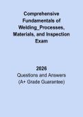 Comprehensive Fundamentals of Welding &ndash; Processes&comma; Materials & Inspection Study Guide 2026
