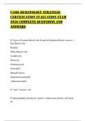 UAMS HEMATOLOGY STRATEGIC CERTIFICATION EVALUATION EXAM 2026 COMPLETE QUESTIONS AND ANSWERS