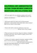 CALIFORNIA ARF ADMINISTRATOR ACTUAL EXAM REVIEW COMPLETE QUESTIONS AND SOLUTIONS 2026