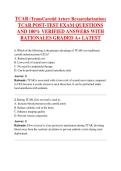 TCAR &lpar;TransCarotid Artery Revascularization&rpar;  TCAR POST-TEST EXAM QUESTIONS  AND 100&percnt; VERIFIED ANSWERS WITH  RATIONALES GRADED A&plus; LATEST