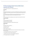 PN Pharmacology Online Practice 2026 B Exam  questions and answers 