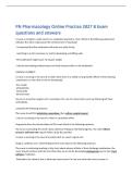 PN Pharmacology Online Practice 2027 B Exam  questions and answers 