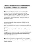 OB PEDS EXAM PAPER 2026 COMPREHENSIVE EXAM PREP Q&A WITH FULL SOLUTION