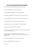 NCCA PRE TEST EXAM QUESTIONS AND ANSWERS