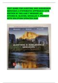 TEST BANK FOR AUDITING AND ASSURANCE SERVICES A SYSTEMATIC APPROACH 12TH EDITION BY WILLIAM F MESSIER JR&period;&comma; STEVEN M&period; GLOVER&comma; DOUGLAS F&period; PRAWITT WITH SOLUTION UPDATED 2026 