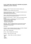 FHCE 3100E FINAL EXAM WITH VERIFIED ACCURATE ANSWERS LATEST UPDATED