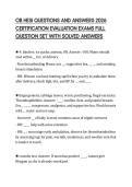 OB HESI QUESTIONS AND ANSWERS 2026 CERTIFICATION EVALUATION EXAMS FULL QUESTION SET WITH SOLVED ANSWERS