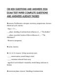 OB HESI QUESTIONS AND ANSWERS 2026 EXAM TEST PAPER COMPLETE QUESTIONS AND ANSWERS ALREADY PASSED