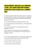 OB MATERNITY HESI EXIT 2024 VERSION 1 2 AND 3 TEST BANK NEXTGEN FORMAT COMPLETE STUDY GUIDE 100&percnt; CORRECT 2026