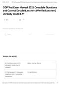 ODP Test Exam Newest 2026 Complete Questions and Correct Detailed Answers &lpar;Verified Answers&rpar; &vert;Already Graded A&plus;