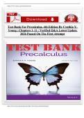  TEST BANK FOR Precalculus Study Guide & Practice Questions &vert; 4th Edition &vert; Cynthia Y&period; Young Review