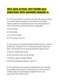 TECC QUIZ ACTUAL TEST PAPER 2026 QUESTIONS WITH ANSWERS GRADED A&plus;