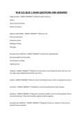 NUR 315 QUIZ 1 EXAM QUESTIONS AND ANSWERS