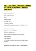 TECC QUIZ STUDY GUIDE QUESTIONS AND SOLUTIONS 2026 CORRECT ANSWERS GRADED A&plus;