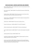 NURS 3333 EXAM 1 REVIEW QUESTIONS AND ANSWERS
