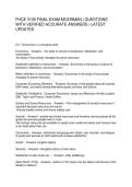 FHCE 3100 FINAL EXAM MOORMAN &vert; QUESTIONS  WITH VERIFIED ACCURATE ANSWERS &vert; LATEST  UPDATED