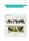Test Bank Nutrition For Health And Health Care&comma; 10TH EDITIoN&comma; by Debruyne&comma;Kathryn pinna 2026