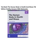 Test Bank The Human Body in Health and Illness 7th Edition Herlihy Answers with rationales  &vert;All Chapters 1-27 &vert;Latest 2026