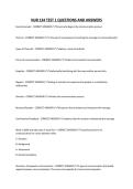NUR 134 TEST 1 QUESTIONS AND ANSWERS