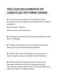 TESOL EXAM 2026 EXAMINATION TEST COMPLETE Q&A WITH VERIFIED ANSWERS