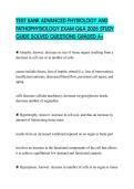 TEST BANK ADVANCED PHYSIOLOGY AND PATHOPHYSIOLOGY EXAM Q&A 2026 STUDY GUIDE SOLVED QUESTIONS GRADED A&plus;