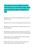 TEST BANK FOR HOLE&rsquo;S HUMAN ANATOMY AND PHYSIOLOGY 16TH EDITION FINAL PAPER 2026 EXAM STUDY SHEET GUARANTEED TO PASS