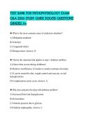 TEST BANK FOR PATHOPHYSIOLOGY EXAM Q&A 2026 STUDY GUIDE SOLVED QUESTIONS GRADED A&plus;