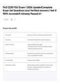 FAD 2230 FSU Exam 1 2026 Update&vert;Complete Exam Set Questions And Verified Answers &vert; Get It 100&percnt; Accurate&excl;&excl;&vert; Already Passed A&plus;