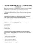 SOFTWARE ENGINEERING CHAPTERS 3 & 4 EXAM QUESTIONS AND ANSWERS