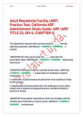 2026 California ARF Administrator Practice Test & Study Guide &vert; Title 22&comma; Div 6&comma; Chapter 6 &ndash; Actual Exam Questions & Verified Solutions