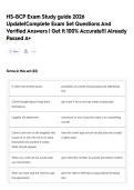 HS-BCP Exam Study guide 2026 Update&vert;Complete Exam Set Questions And Verified Answers &vert; Get It 100&percnt; Accurate&excl;&excl;&vert; Already Passed A&plus;
