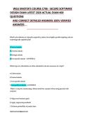 WGU C706 Secure Software Design Exam 2026&colon; 400 Verified Questions & Answers