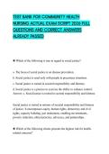 TEST BANK FOR COMMUNITY HEALTH NURSING ACTUAL EXAM SCRIPT 2026 FULL QUESTIONS AND CORRECT ANSWERS ALREADY PASSED