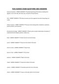 TEAS SCIENCE EXAM QUESTIONS AND ANSWERS