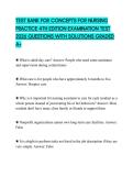 TEST BANK FOR CONCEPTS FOR NURSING PRACTICE 4TH EDITION EXAMINATION TEST 2026 QUESTIONS WITH SOLUTIONS GRADED A&plus;