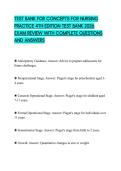 TEST BANK FOR CONCEPTS FOR NURSING PRACTICE 4TH EDITION TEST BANK 2026 EXAM REVIEW WITH COMPLETE QUESTIONS AND ANSWERS