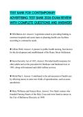 TEST BANK FOR CONTEMPORARY ADVERTISING TEST BANK 2026 EXAM REVIEW WITH COMPLETE QUESTIONS AND ANSWERS