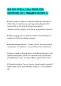 NUR 505 ACTUAL EXAM PAPER 2026 QUESTIONS WITH ANSWERS GRADED A&plus;