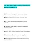 NUR 505 FINAL PAPER 2026 QUESTIONS WITH ANSWERS GRADED A&plus;