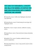 TEST BANK FOR FUNDAMENTAL CONCEPTS AND SKILLS FOR NURSING 6TH EDITION TEST BANK 2026 EXAM REVIEW WITH COMPLETE QUESTIONS AND ANSWERS