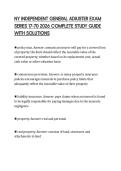 NY INDEPENDENT GENERAL ADJUSTER EXAM SERIES 17-70 2026 COMPLETE STUDY GUIDE WITH SOLUTIONS