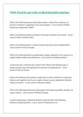 NHA Final Exam with verified detailed solutions