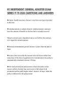 NY INDEPENDENT GENERAL ADJUSTER EXAM SERIES 17-70 2026 QUESTIONS AND ANSWERS