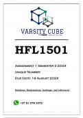 HFL1501 Assignment 1 (ANSWERS) Semester 2 2023 - DISTINCTION GUARANTEED
