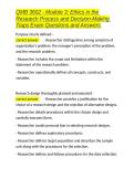 QMB 3602 - Module 3 Ethics in the Research Process and Decision-Making Traps Exam Questions and Answers&period;docx