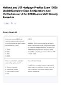 National and UST Mortgage Practice Exam 1 2026 Update&vert;Complete Exam Set Questions And Verified Answers &vert; Get It 100&percnt; Accurate&excl;&excl;&vert; Already Passed A&plus;